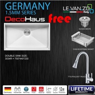 LEVANZO KITCHEN SINK 3034R = 750MM*440MM*230MM*1.2MM