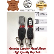 Automotive Leather Case 1545-17 for Proton X50 And X70 Keyless Handmade Premium Genuine Leather Keychain