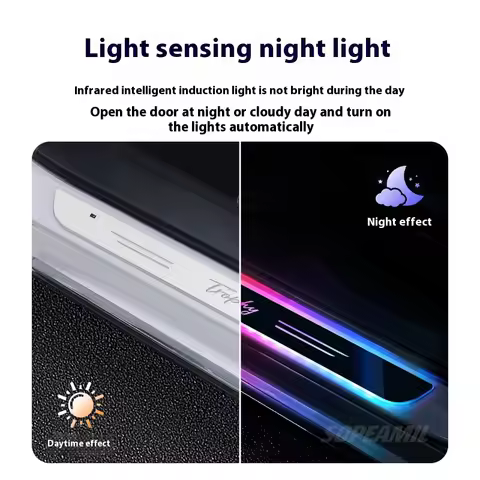 Wireless LED Car Door Threshold Welcome Pedal Light Mood lamp For MG ZS HS ES5 MG4 EV EZS ONE MG S5 