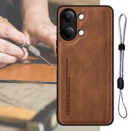 Luxury Leather Case For VIVO Y11d with Adjustable Phone Lanyard