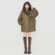 KEIKO | แจ็คเก็ต Tundra Green Suede Velvet Urban Nomad