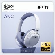 iKF T3 Wireless Bluetooth Headphones Active Noise Cancelling Over-Ear Headset ANC 125H Gaming Music 