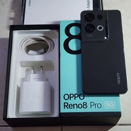 Oppo Reno 8 Pro 5G 12/256Gb,warna Hitam, kondisi 99,9% Mulus &amp; Garansi
