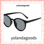 YOLAN Round Frame Shades, Korean Style UV Protection Sunglasses that Slim the Face, Vintage Street S