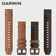 【GARMIN】QUICKFIT 22mm 栗色皮革錶帶