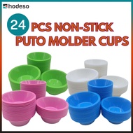 Hodeso 24pcs Puto Molder Cup Set Durable Plastic Molder for Puto Cheese, Kutsinta, Leche Flan & More
