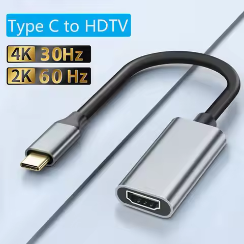4K USB C to HDMI-compatible Cable Adapter Type C to HDTV Converter HD 3.1 USB C Cable for MacBook Ch