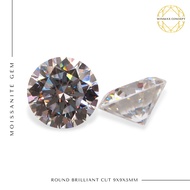 Moissanite Gem Excellent Quality Round Brilliant 9x9x5mm 3.00carat Suited for Emas 916 Gold Ring Cin