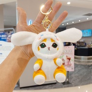 【⭐24h⭐Cat Keychain】Cat Plush Cartoon Keychain Cute Key Chain Bag Korean Style Cat Statue Key Chain R