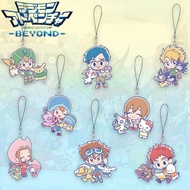 Anime Digimon Adventure x Sanrio Taichi Agumon Keychain Cute Phone Lanyard Decorative Accessory Book