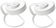 Nalgene 32oz Wide Mouth Water Bottle Cap Replacement White Loop Top Lid (2-Pack)