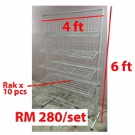 Netting Rack 6ft for Shoes Display with Stand
