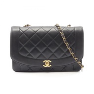 【二手】香奈兒 CHANEL 單肩包 Matelassé Diana Flap A01165 黑色 小羊皮（羊皮） Matelassé Diana 鏈條單肩包