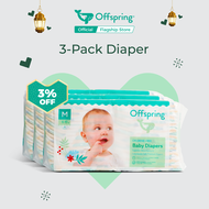 Offspring Fashion Diaper Pants 3-pack Bundle (Design: Happy Shapes) - superior absorbency ultra soft, day &amp; night pants with double leakguard protection