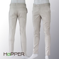 Hopper Progress Mens Slim Fit Business Pants - Super Skinny Long Pants with Elastic Waistband