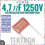 CBB28 472J 1250V 4.7nF 4n7 4n7F 472 CBB Melatized Film Capacitor High Voltage High Frequency