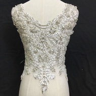 Deluxe 3D Rhinestone Beaded crystal applique Rhinestone Applique Bridal     Sash bridal Belt Headban