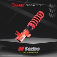 GAB HE Series Perodua Myvi(2005+) Adjustable Absorber High Low Bodyshift GAB Suspension Coilover