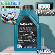 DashOil H500 4T 15W50 Semi Synthetic (1 Liter) | Minyak Hitam Motor Yamaha Honda SYM Kawasaki