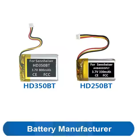330-800mAh AHB402035PLT Battery For Sennheiser HD250BT HD350BT HD 250BT 350BT Gaming Headset Headpho