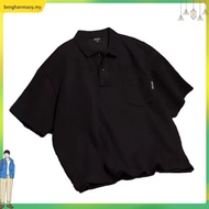 M-8XL Japanese Plain Cargo  Shirt Men Plus Size Top Simple Causal Causal Pocket Short Sve T Shirt