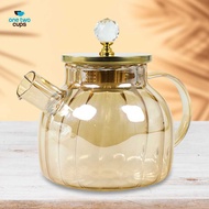 One Two Cups Heat Resistant Glass Teapot Fire Pitcher Glass Teapot 1L - BR-383