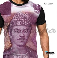 Kaos uang 10 ribu sepuluh ribu rupiah IDR Ceban uang lama kuno jadul