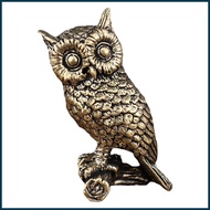 Owl Statue Decorative Brass Bird Sculpture 1.89 Inches Owl Decorations for Living Room Study Room Sh