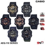 Casio AEQ-110BW AEQ-110W 10 Year Battery Life Analog Digital Resin Band Men Sports Watch Jam Tangan 