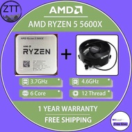 ใช้ AMD Ryzen 5 5600X R5 5600X 3.7 GHz หกแกนเครื่องประมวลผลซีพียูสิบสองเกลียว7NM 65W L3 = 32M 100-000000065ซ็อกเก็ต AM4ไม่มีพัดลม