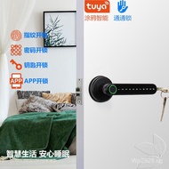 Door Lock Tongtong Lock Password Manufacturer Fingerprint Lock Connected Wooden Door Lock Handle Key