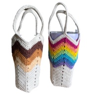 Yeti Glass Bag Handmade Knitted Hand-Knitted Work