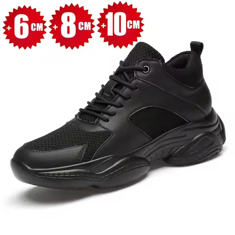 Unisex Breathable 6/8/10cm Insole Height Increase Shoes Men Mesh Thick Bottom Causal Sneakers Women 