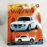 DIECAST HOTWHEELS PREMIUM SPETTACOLAR ALFA ROMEO GIULIA SPRINT GTA, HOTWHEELS ALFA ROMEO