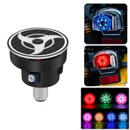 Motorcycle Brake Light Hokage Wheel Eyes Rotating Rainbow Flashing Tail Light Auxiliary Bulb Anime T