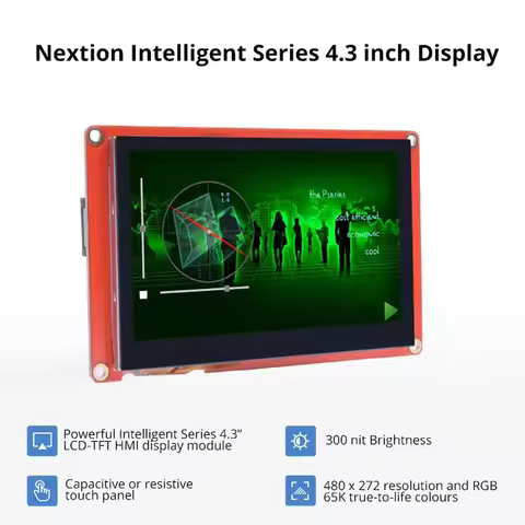 Nextion Intelligent Series 4.3 Inch LCD-TFT HMI Display Screen Module Capacitive/Resistive CTP NX482