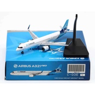 ของขวัญเครื่องบินสะสมโลหะผสม XX4195 JC Wings 1:400 Air Transat Airbus A321neo เครื่องบินไดแคสต์รุ่น