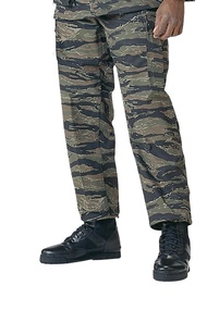Camouflage Military BDU Pants, Army Cargo Fatigues (Tiger Stripe Camouflage) Camouflage Military BDU