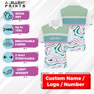 Axellent Prints Abstract Drift Summer Jersey Retro Collar Shirt Sublimation Jersey Custom Name Retro Viral