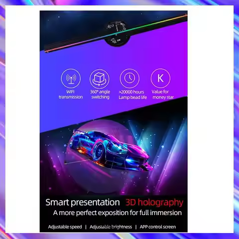 ABNL WIFI 3D Holographic Projector APP Control 224LED Holographic Player For Image Video Store Adver