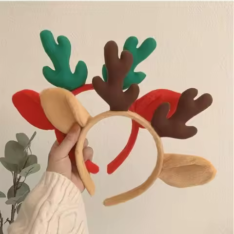 Cute Christmas Antler Headband, Face Wash Hair Headband