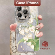 Feather Hologram Case iPhone 16 13 12 11 PRO MAX 14 15 PLUS Beauty Flower 02