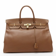 HERMES Birkin 40 Epsom brown leather gold hardware leather tote bag