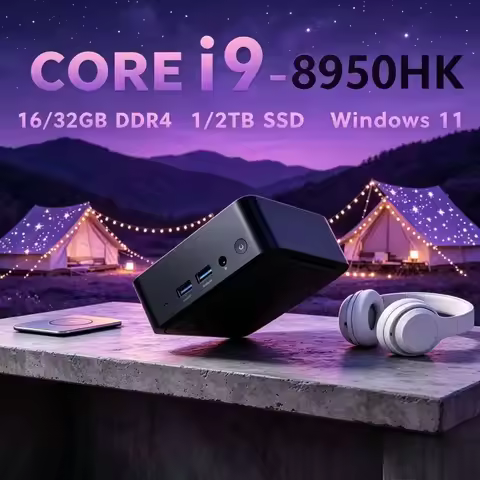Mini PC Core I9 8950HK, Win11, 16GB SSD ,WiFi6, BT5.2, 4K, Ultra-fast Network and Vivid 4K,Efficienc