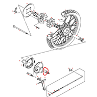 บูช แกนล้อหลังข้างขวา ซูซูกิ สแมช RC110 คริสตัล รอยัล สวิง suzuki RC Crystal Swing Rear Axle spacer