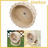[SIMHOA] Hamster Wooden Running Wheel Toy Exercise Wheel for Hedgehog Syrian Hamster