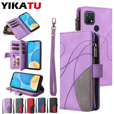 Multi Card Wallet Case For OPPO K10 K12X F19 F17 Pro Reno12 Pro 5G Reon7 Z RenoZ Reno8 T 4G Reno7 Re