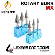 Rotary Burr MX1225M06 12X6 LEXEES Double Cut Cuner Carbide 12 mm Mata Bor MX Tuner Shank 6mm Pendek