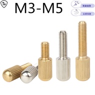 Brass Round Rubbing Hand Screw M3-M5 Brass Knurled Round Head Hand Screw Small Head Screw Nail M3M4M