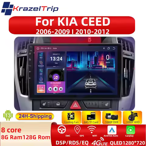 9 Inch Headunit 8 Core QLED Carplay Android Auto Car Radio Stereo for KIA CEED CEE'D 2006 2007 2008 